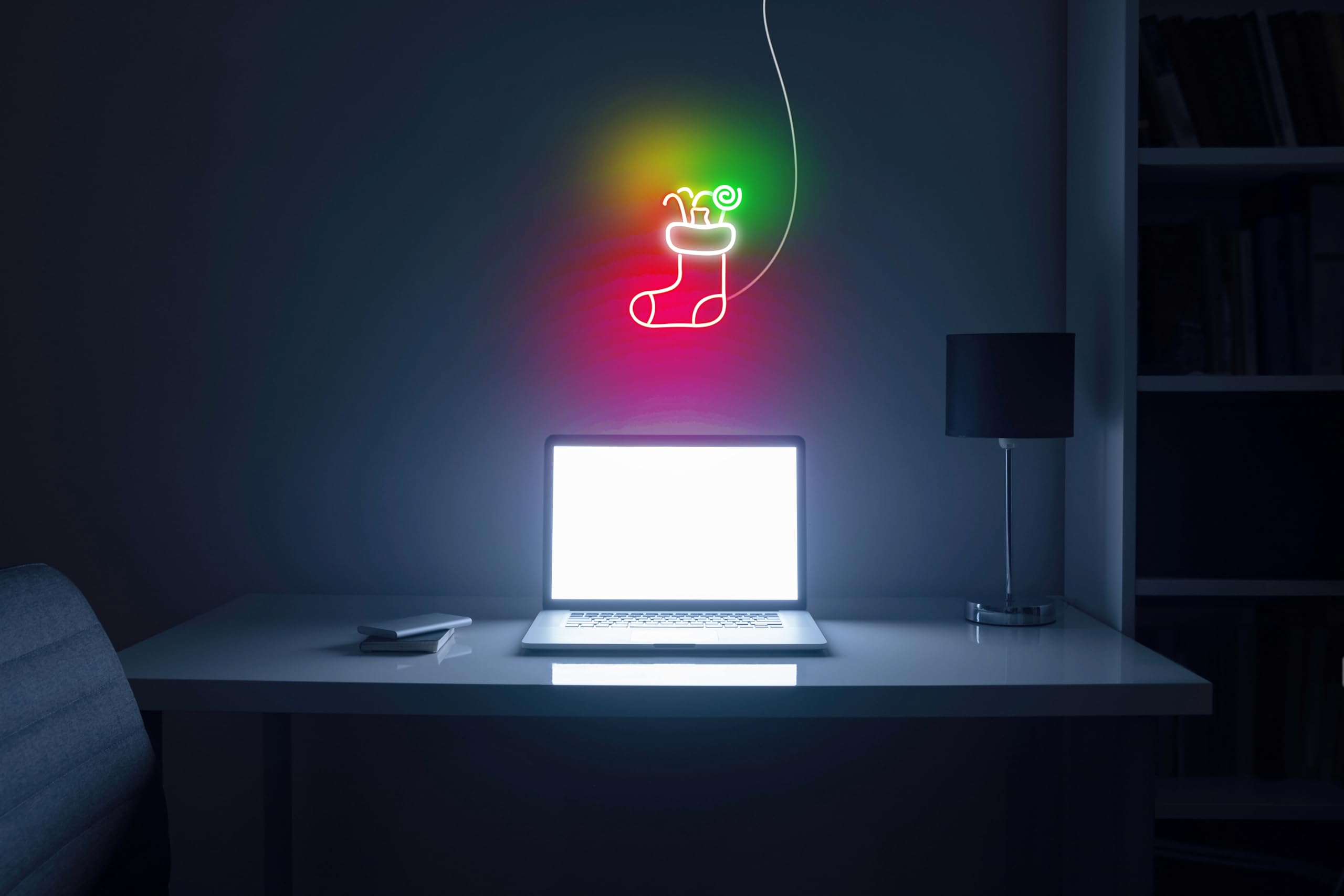 ADVPRO Cartel de neón LED de silicona con sombrero de Navidad con Cndies Flex, multicolor 6, st16s66-fnu0145-m6