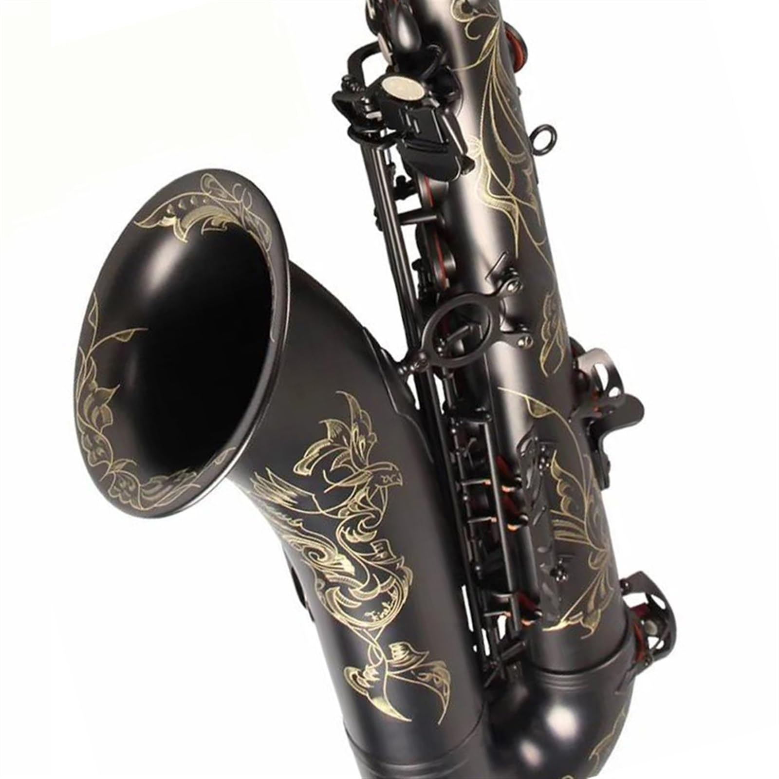 Eb Tune Saksofon Altowy Instrument Muzyczny Unikalny Mosiężny Czarny Niklowany Saksofon E Płaski Saksofon Z Etui profesjonalny Saksofon