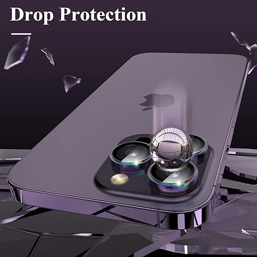 Miniatura 3 de Actualizado Protector de lente de cámara YWXTW para iPhone 14 Pro MaxiPhone 14 Pro, Keep Original Camera Protector de pantalla de vidrio templado