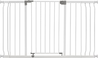 Dreambaby Liberty Extra-Wide Hallway Baby Safety Gate Set - with 3.5"/ 9cm & 7"/18cm Wide Extensions - Smart Stay Open Feature - Fits Openings 39-52.5inch Wide & 30 inch Tall - White - Model L799BB