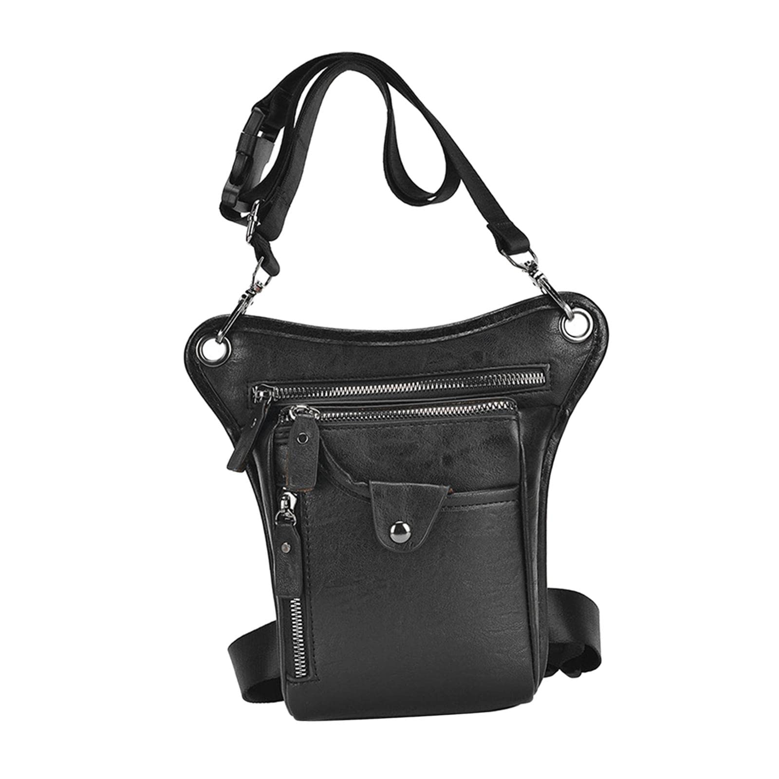 Fashion Men Drop Leg Bag Thigh Waist Pack Hip Bag Pouch for Climbing Sports Black-image-19