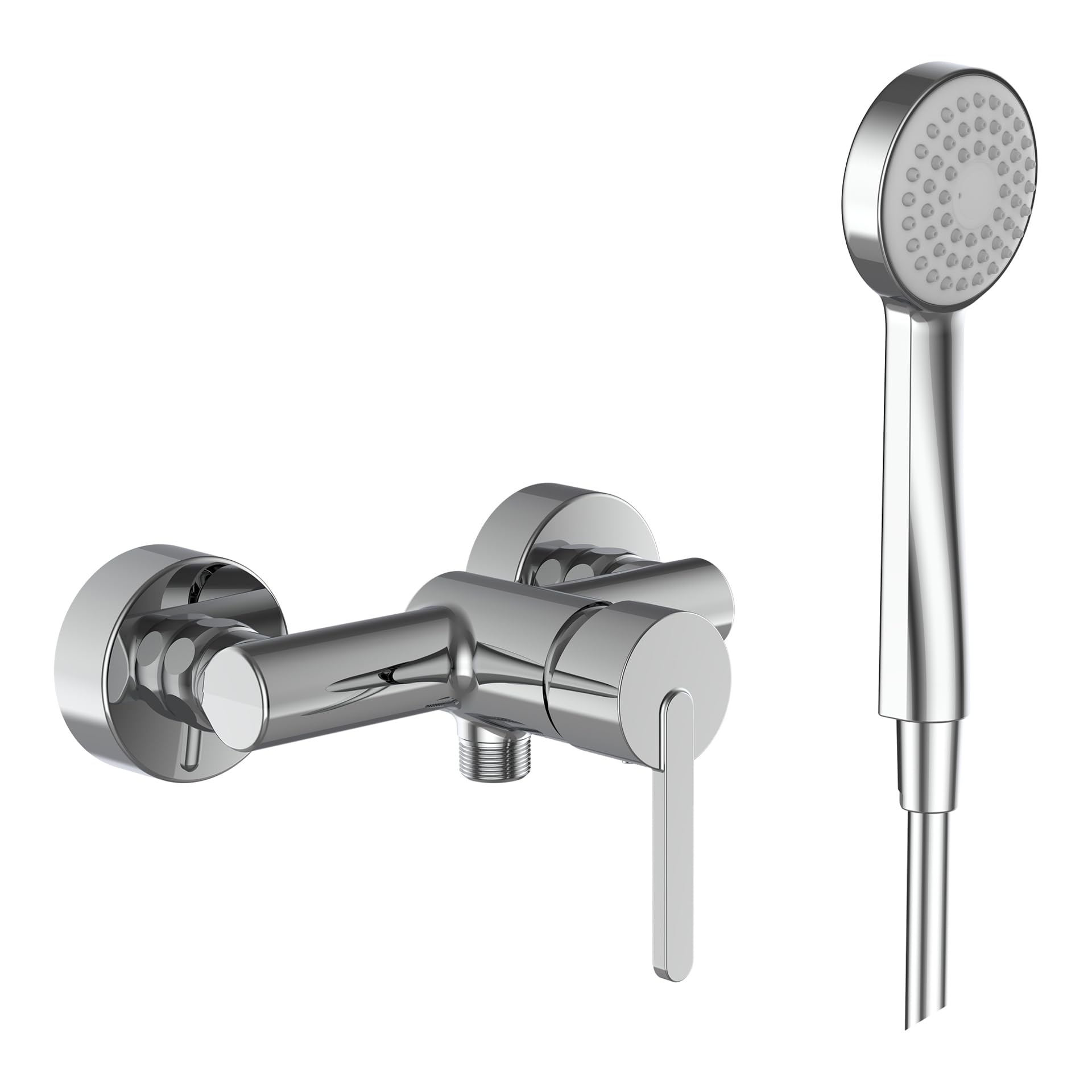 LAUFEN LUA Duschenmischer, Aufputz, mit Zubehör, chrom, H3310810041311
