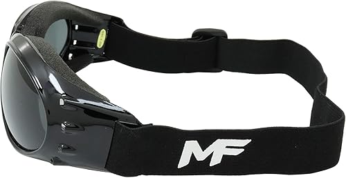 Miniatura 5 de MF Vulcan - Kit de gafas acolchadas para motocicleta, montura negra, lentes transparentes, ahumadas y amarillas