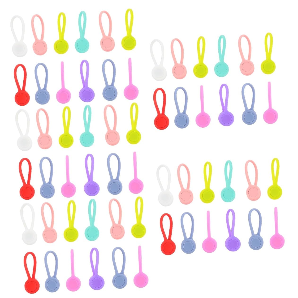 Uonlytech 60stücke Magnetische Kabelbinder Bunte Kabelclips Für Effektives Kabelmanagement Für Büro Zuhause Und Schule Aus Strapazierfähigem Wiederverwendbar Und Praktisch