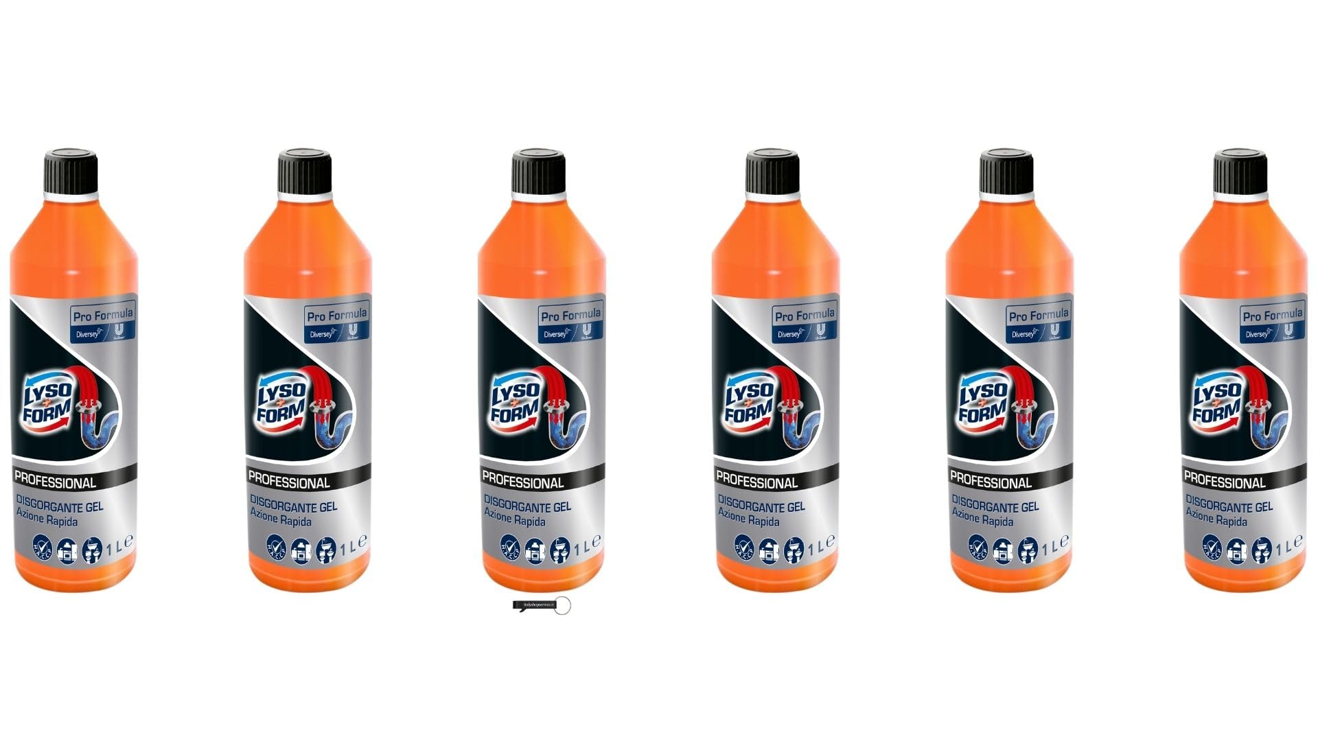 6x Lysoform Disgorgante Gel Professional 1 L – Rohrreiniger Gel gegen Verstopfungen – Kraftvolle Formel für Abflüsse,+ Italy Shop Service Kostenloser Schlüsselanhänger