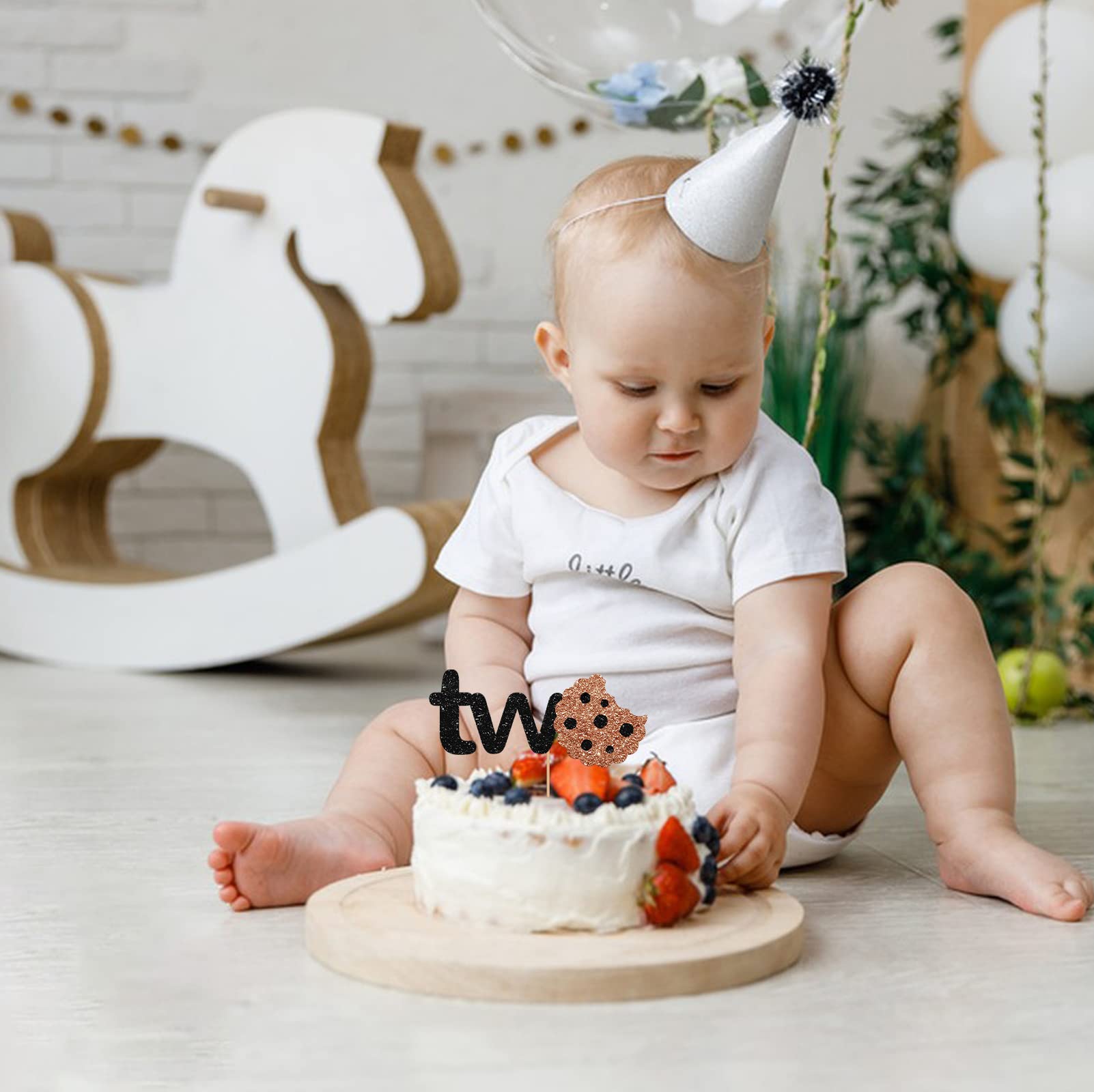 Amazon.com: Cookie Two Cake Topper, Happy 2nd Birthday Cake Topper