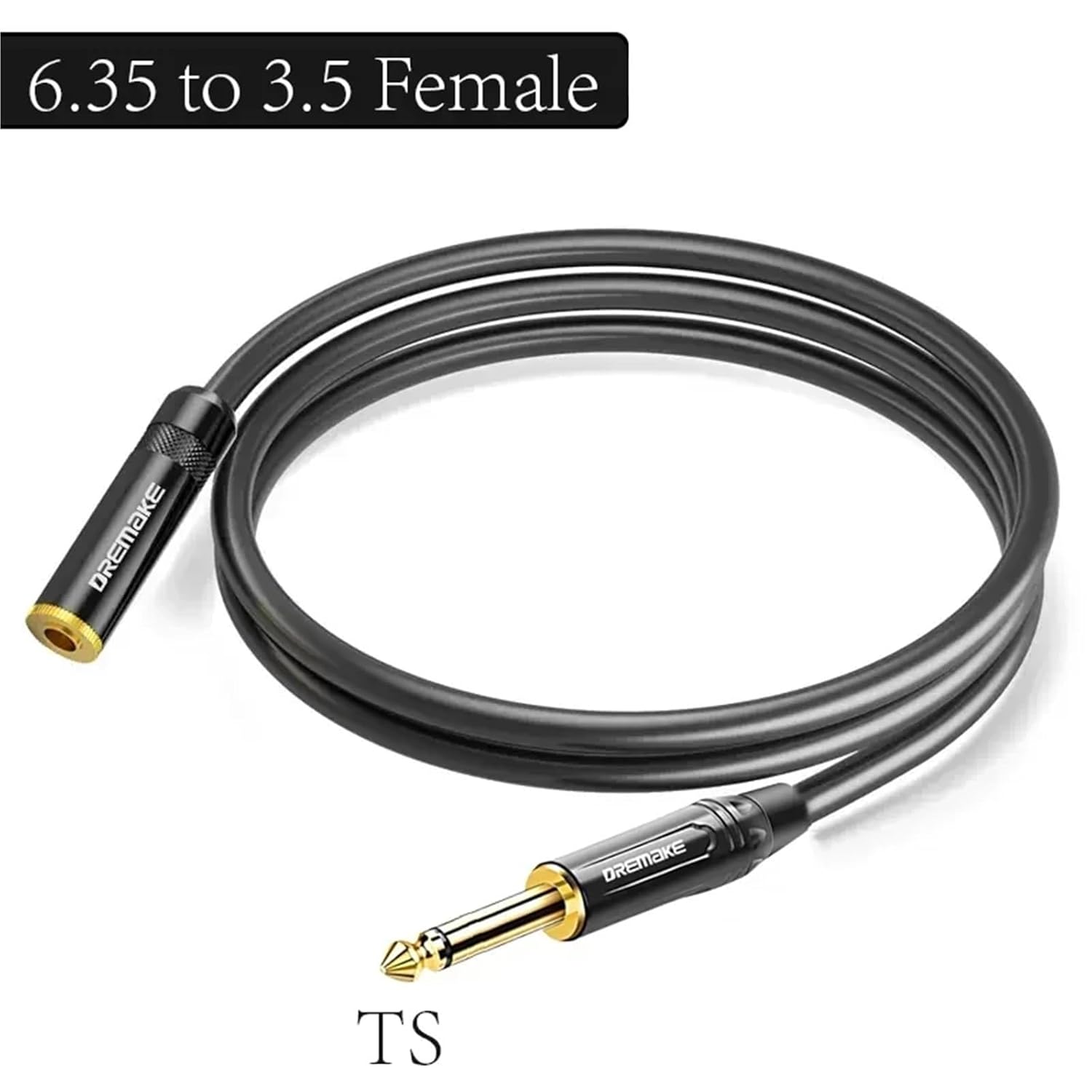 6.35mm to 3.5mm Extender Headphone Adapter 1/4'' to 3.5mm Female Stereo Audio Extension Cable for Amplifier Keyboard Piano(6.35 TS to 3.5-F,8m)
