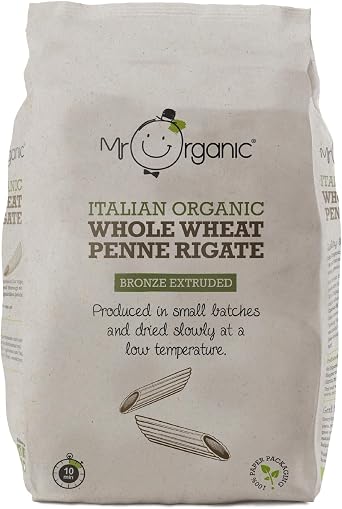 Mr Organic Italian Whole Wheat Penne - 500g, Source of Fibre