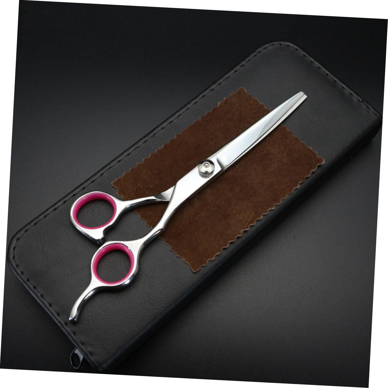 SUPVOX Stainless Steel Pet Grooming Scissors Set 5 Pieces Dog Cat Hair Cutting Scissors Comb for Pet Care