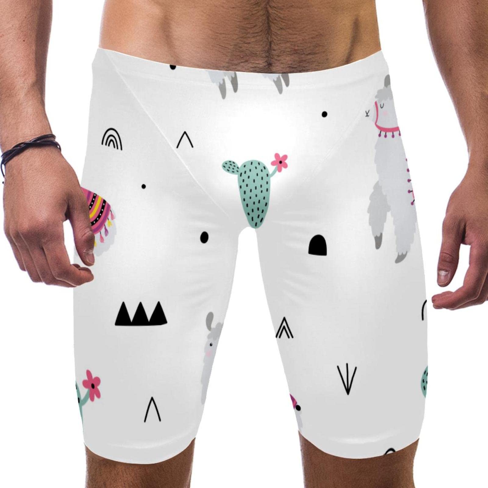 Bañador largo blanco de hombre ideal para entrenar resistencia en playa 7