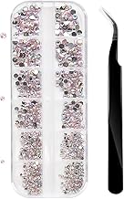 1500 Crystal Rhinestone Diamond Decoration Nail Jewellery for Nail Art, Face Makeup, Pink, 2 mm, 3 mm, 4 mm