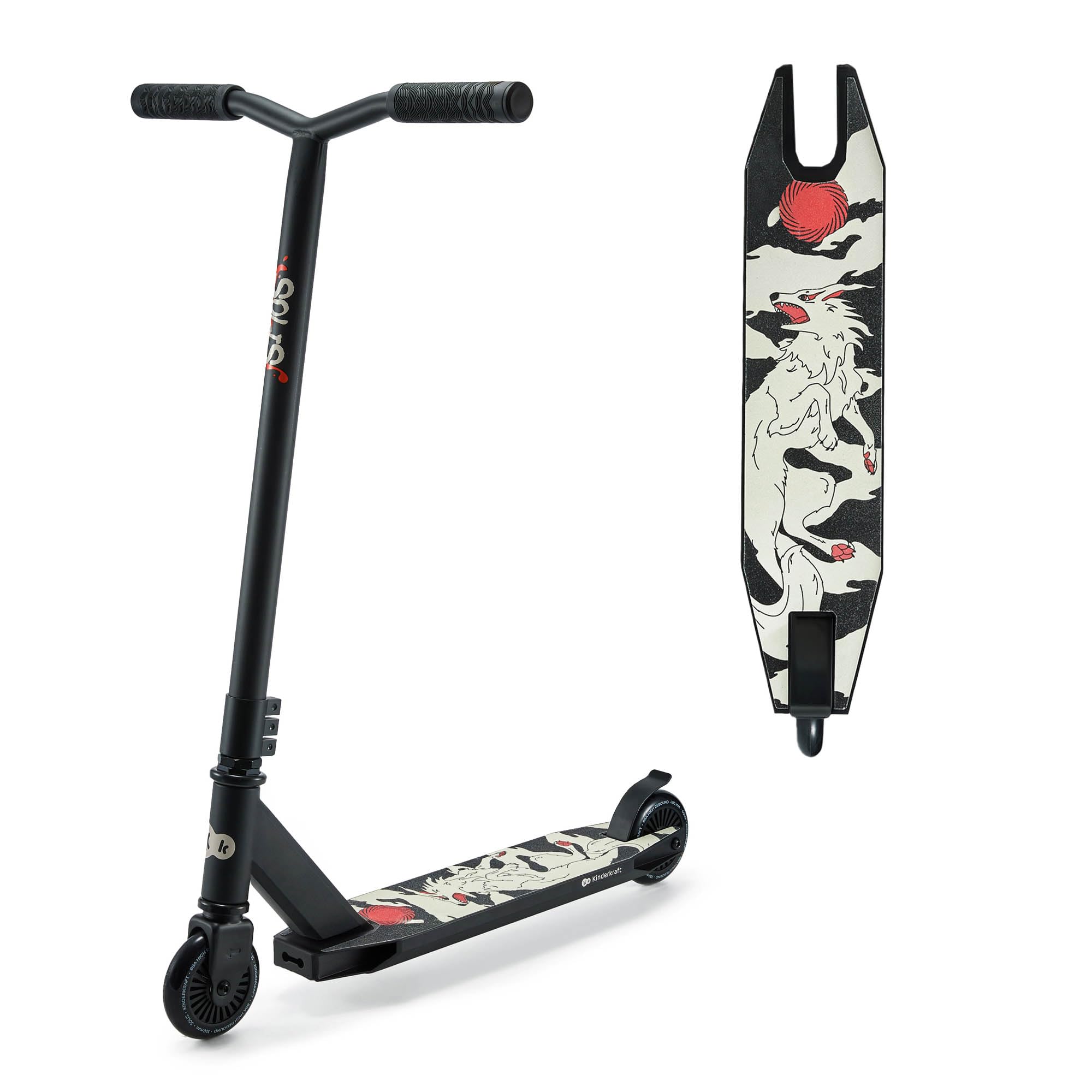 Kinderkraft Patinete Solis a Partir de 5 años, Patinete para niños de hasta 100 kg, Patinete, Freno de Acero