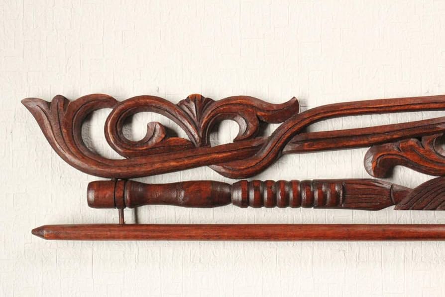 インドネシア木製バティックチャンプ Ａ インドネシア木製バティックチャンプ A インドネシア木製