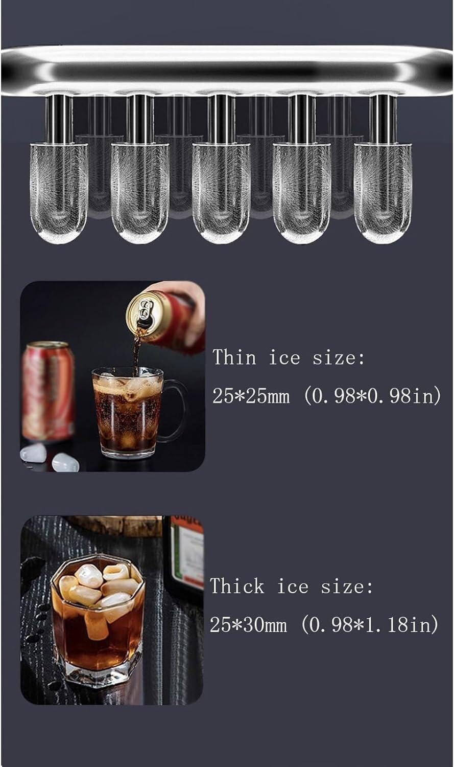 Countertop Portable Small Dormitory Ice Maker Mini Ice Maker For Home Kitchen, Office, Bar And Party. on Fridge.com - View 5