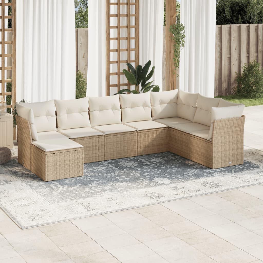 polirattan na taras i patio 63.4 cm beż