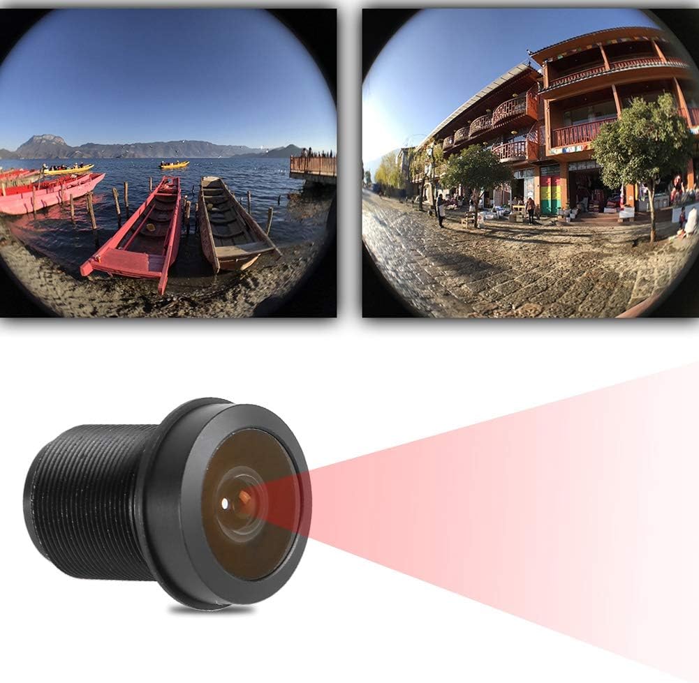 Standard Thread Interface 180°Fisheye Lens, 1.44mm 1/2.5 Wide Angle 5MP HD Lens for CCTV Surveillance Camera