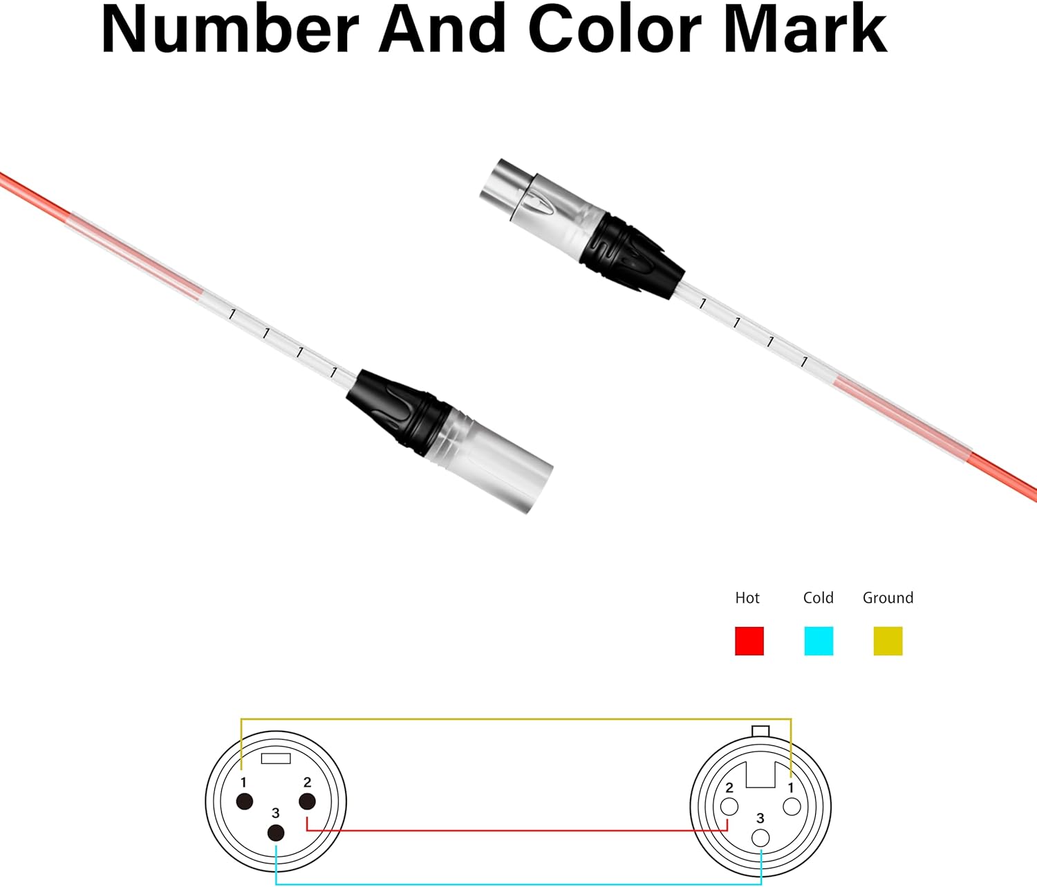 PRORECK MX66 6-Channel UHF Wireless Microphone System with 10ft Snake Cable, 8-Channel Shielded Audio Cable XLR Male to XLR Female, with Color-Marked Connectors