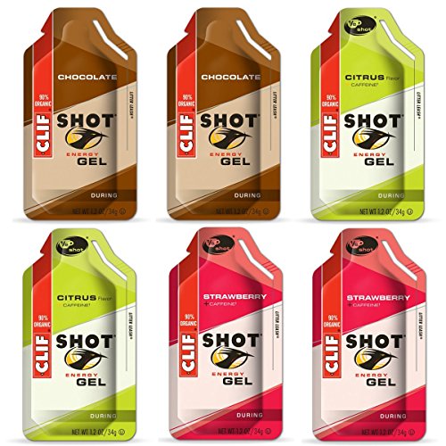 Clif Shot Gel - Variety 6 Pack (6 x 1.2oz Packs - 2 x Chocolate, 2 x Citrus, 2 x Strawberry) Clif Shot Gel - Variety 6 Pack (6 x 1.2oz Packs - 2 x Chocolate, 2 x Citrus, 2 x Strawberry)