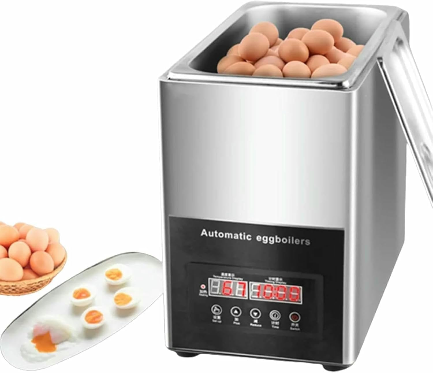 Automatic Commercial Electric Egg Boilers, Automatic Commercial Electric Egg Boiler Machine, Hot Water Egg Boiler Machine, with 50 Eggs~/