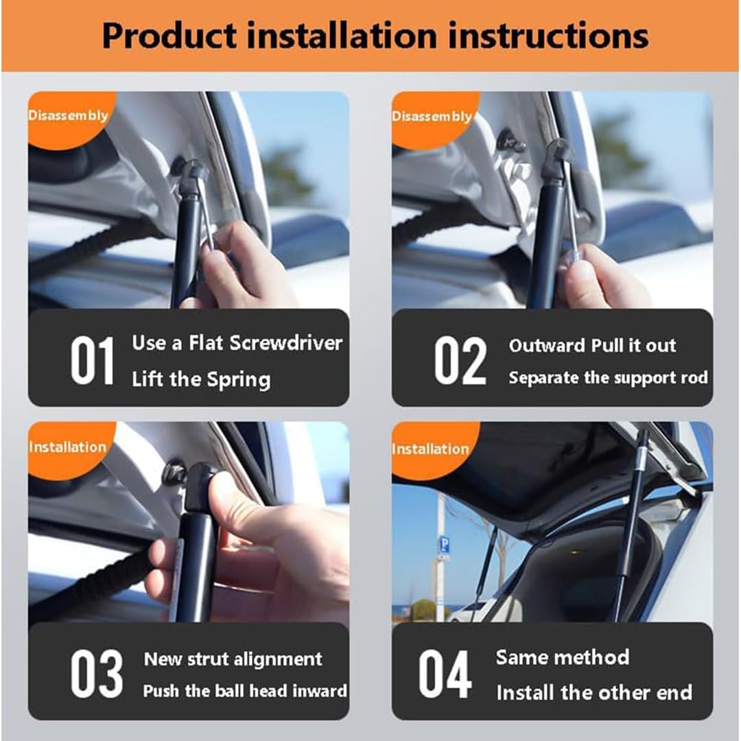 Auto Ammortizzatori Cofano Posteriore per Hyundai Tucson TL 2015-2020 81770D7000 81771D3000,Baule Molle a Gas Asta Pistoni Bagagliaio Supporto Ascensore Portellone Idrauliche Staffa Antiurto