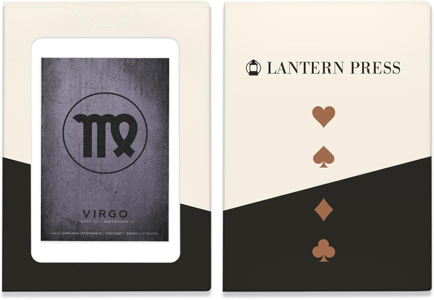 Lantern Press Virgo, Astrological Sign, Zodiac, 52 Playing Cards for Adults, Poker Size Card Deck