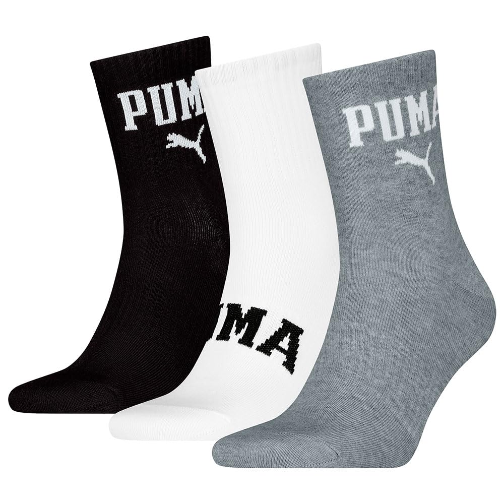 PUMA Logo Crew Short Socks 3 Pairs EU 35-38