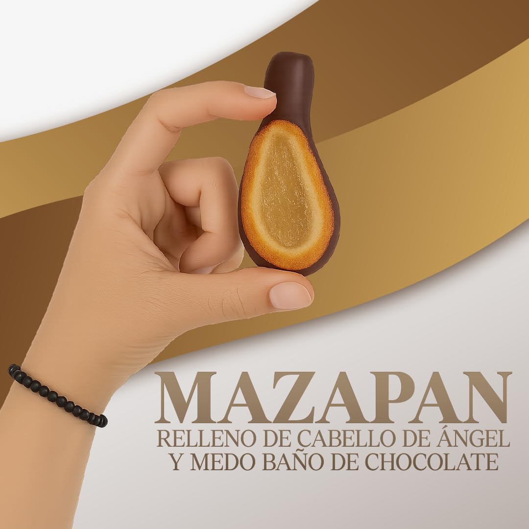 Mazapan Relleno de Cabello de Angel y Medio Baño Chocolate 2kg