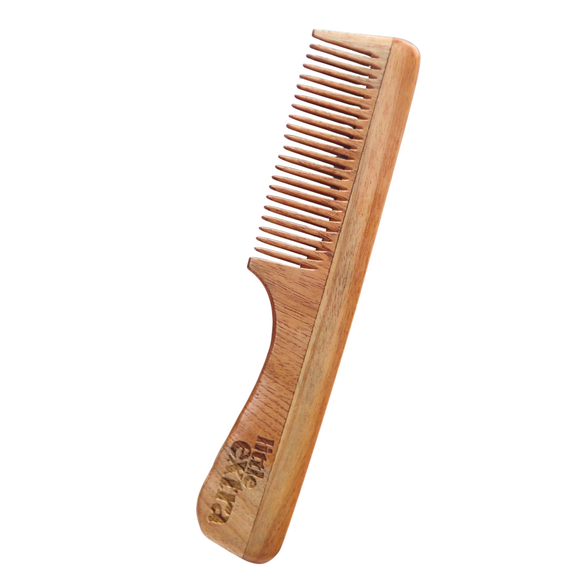 Little Extra Neem Wood Comb for Hair Growth and Hair Fall Control | Natural Wide Teeth Comb for Men and Women | No Dandruff, Itchiness | Free from Preservatives and Chemicals