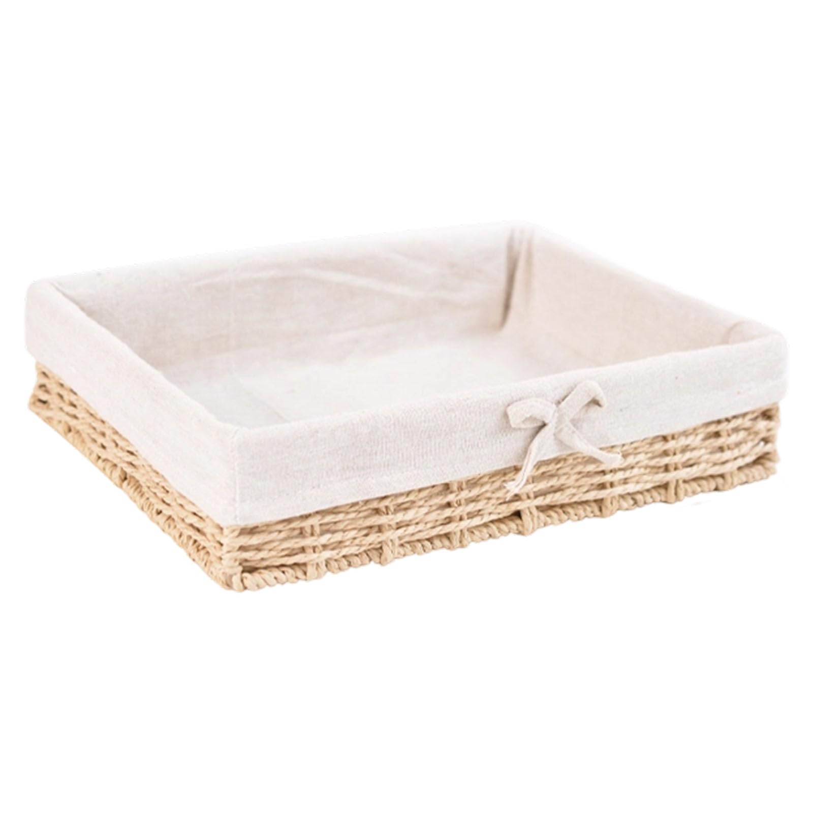 GTYLF Handwoven Storage Basket Desk Organiser Decorative Woven Storage Bin for Cosmetics Jewelry Bedroom Dresser Countertop Desk