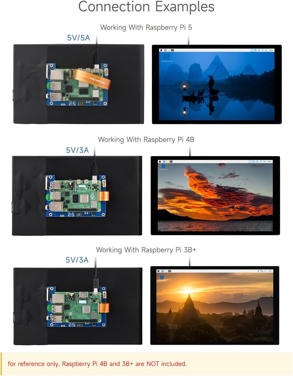 waveshare 10.1inch Capacitive Touch Display Compatible with Raspberry Pi 5/4B/3B+/3A+, CM3/3+/4*, 1280×800, IPS, DSI Interface