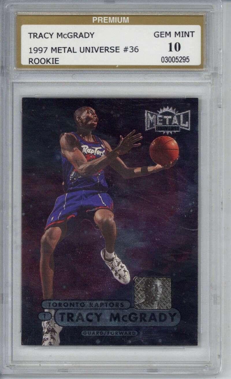 Amazon.com: Tracy Mcgrady 1997 Metal Universe Rookie Card