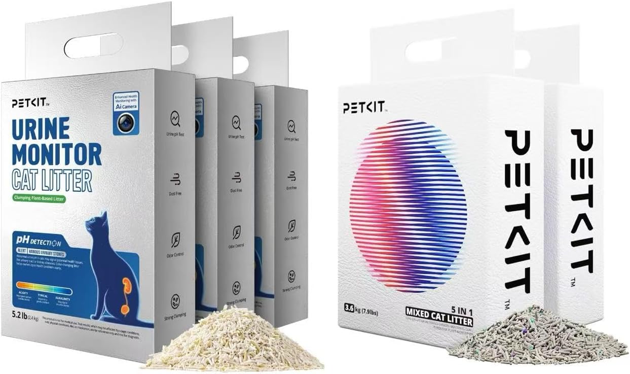 PETKIT 2025 New Urine Monitor Litter 3 Bags & Mixed Cat Litter 2 Bags