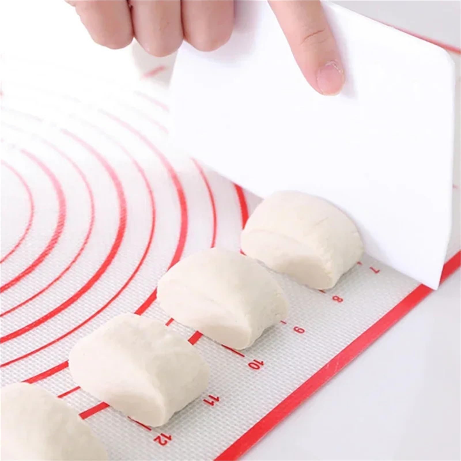 Silikon Backmatte Roll Kneten Pad Gebäck Werkzeuge Pizza Teig Antihaft-Silikon-Matte for die Küche für Fondant Pizza(Black,60x80cm)