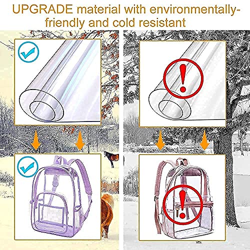 Gxtvo Clear Backpack - Purple And Pink #TOP7