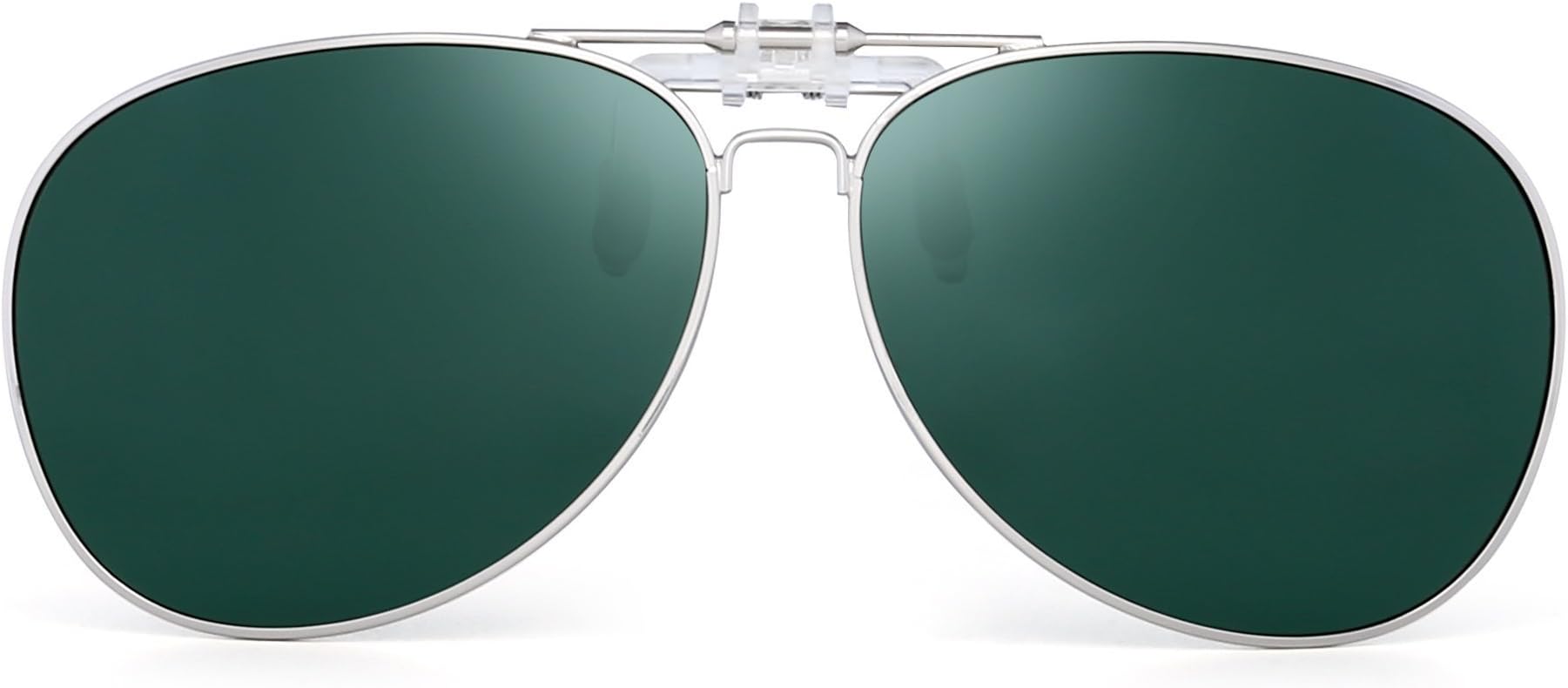 Retro Clip on Aviator Sunglasses Polarized Flip up Lenses Driving Eyeglasses Men