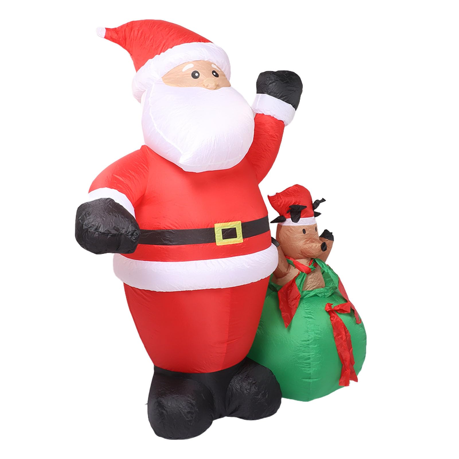 Père Noël Gonflable de Noël de 6,2 Pieds avec Lumière LED, Décorations de Cour étanches IP44 pour Festival en Plein Air (Prise UE 220-240V)