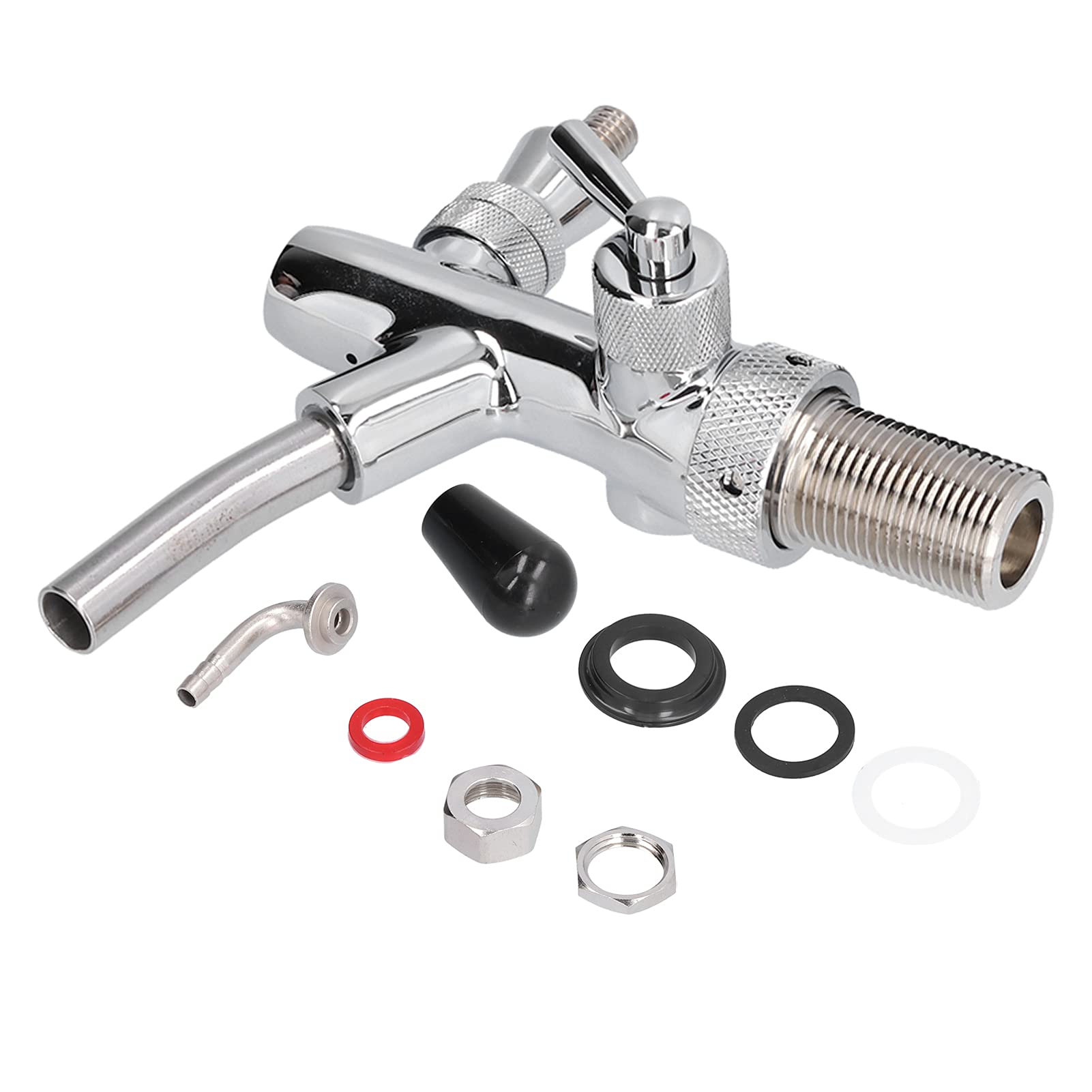 Duokon Grifo de Cerveza G5/8 Grifo de Barril de Flujo Ajustable de Acero