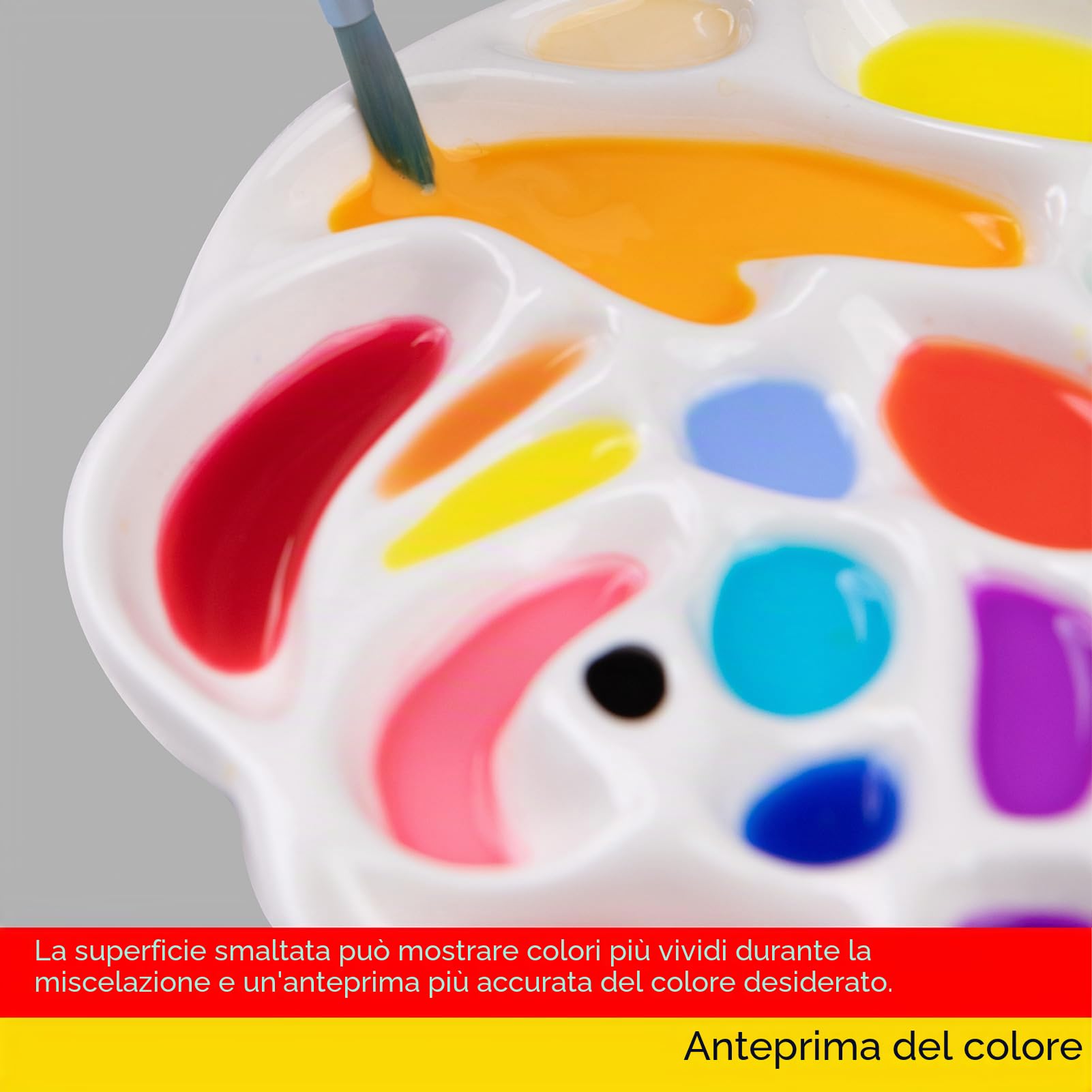 MEEDEN Artist Paint palette rose progettato vassoio, White, 6inch, Porcelain paint palette