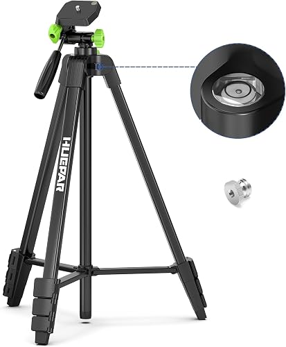 Trépied Léger 152 cm pour Niveau Laser avec 2 Niveaux à B Huepar