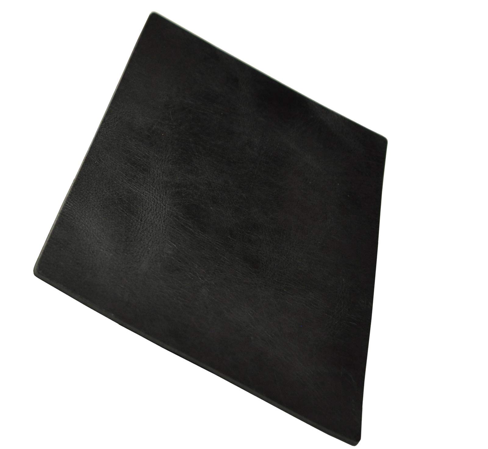 Handmade in Germany excl. Schreibunterlage Leder Schreibtischunterlage Echtleder, hochwertig und elegant - hergestellt in Deutschland Schreibtischschutz Büffelleder Groß Vintage-40x40cm-Schwarz