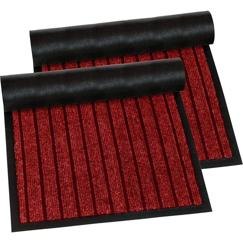 Cozy Haven Rubber Doormat โ Outdoor & Indoor Heavy Duty Washable Non-Slip Doormat for Kitchen Garden, Inside & Outside Floor Mats, Waterproof and Dirt Trapper Entrance Doormats (45x75 cm, Red 2) โ image 1