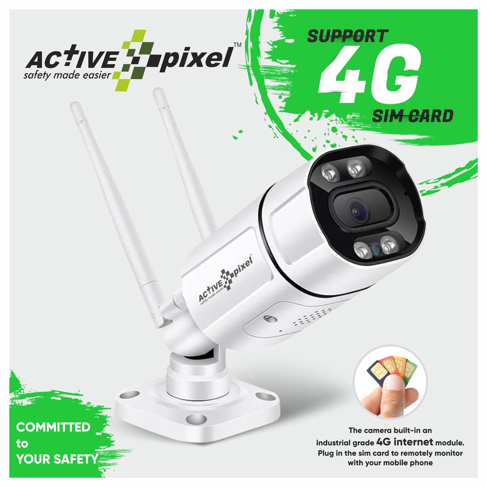 Active Pixel 2MP 1080P 4G SIM Card Based Wireless OutdoorIndoo | Shop ...
