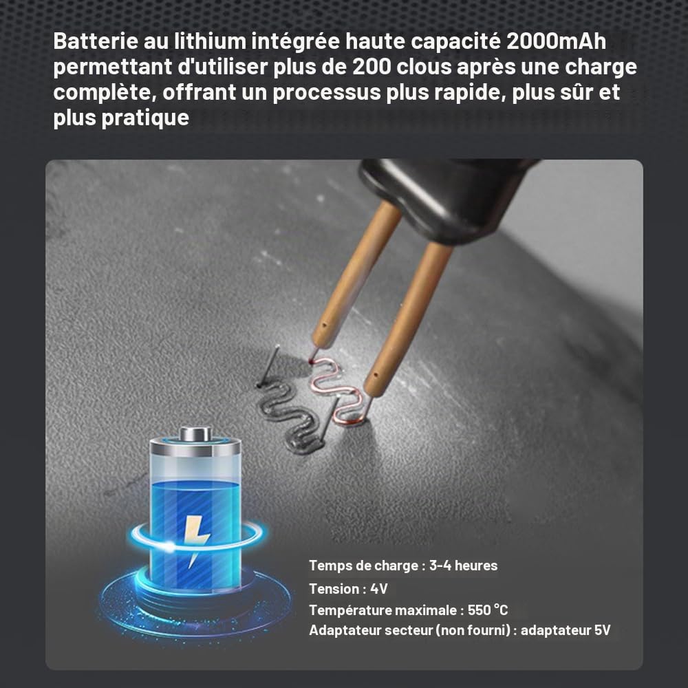 Machine à souder les plastiques portative, Kit de réparation de fissures de panneaux, découpe thermique, agrafeuse à chaud, ensemble d'outils de réparation de trous en plastique avec lumière LED