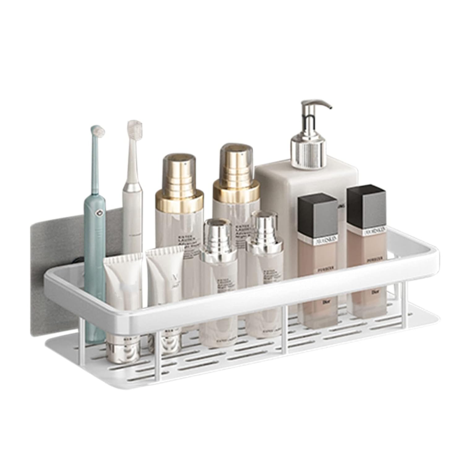 ZTIMEEBL Shampoo Holder for Shower Wall Mounted Organizer Adhesive Caddy Anti Rust No Drilling Space Aluminum for Bathroom