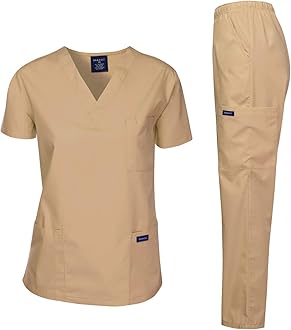 Dagacci Scrubs Medical Uniform Women and Man Scrubs Set Medical Scrubs Top and Pants