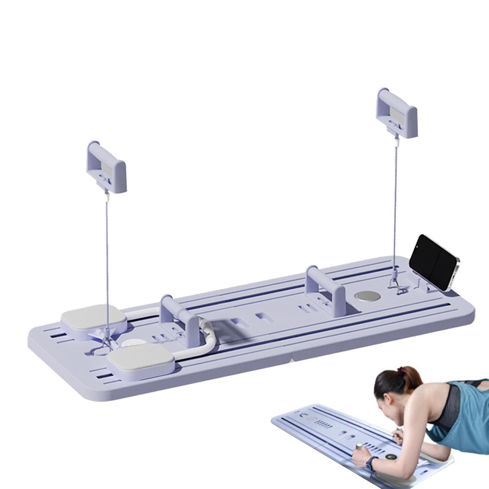 Automatischer Rebound Bauchrad, Bauchübung Roller Ellenbogenstütze - Automatische Rebound Ab Roller Eingebauter Handyhalter | Rebound Workout Home Gym verbessert die Trainingseffizienz für th