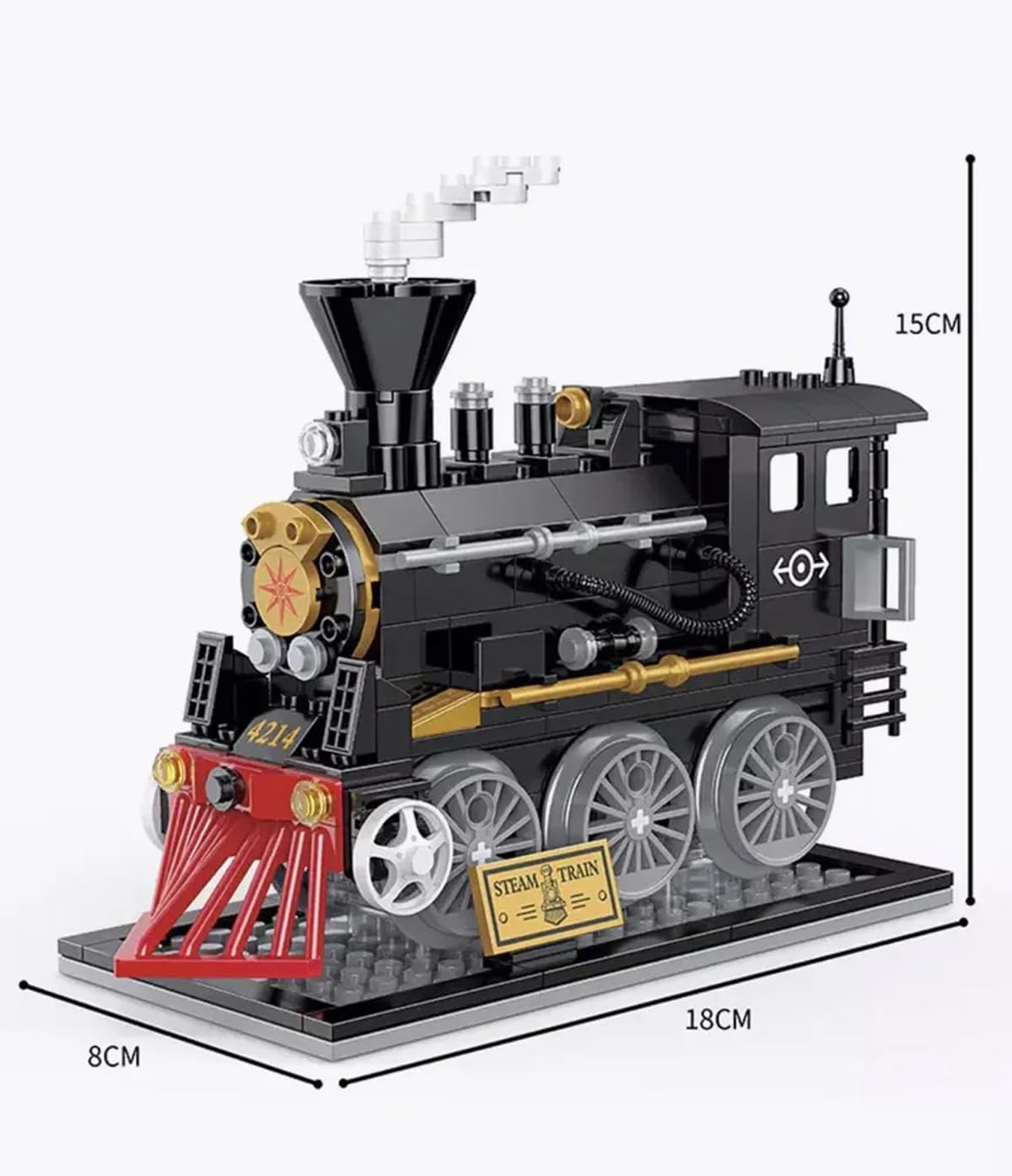 Samtop DIY Building Block Steam Train Locomotive 246pcs Toys for Girls Boys Kids Toys for 6 7 8 9 10 11 12 13 14 15 16 17 Kids (246 Pcs) 4