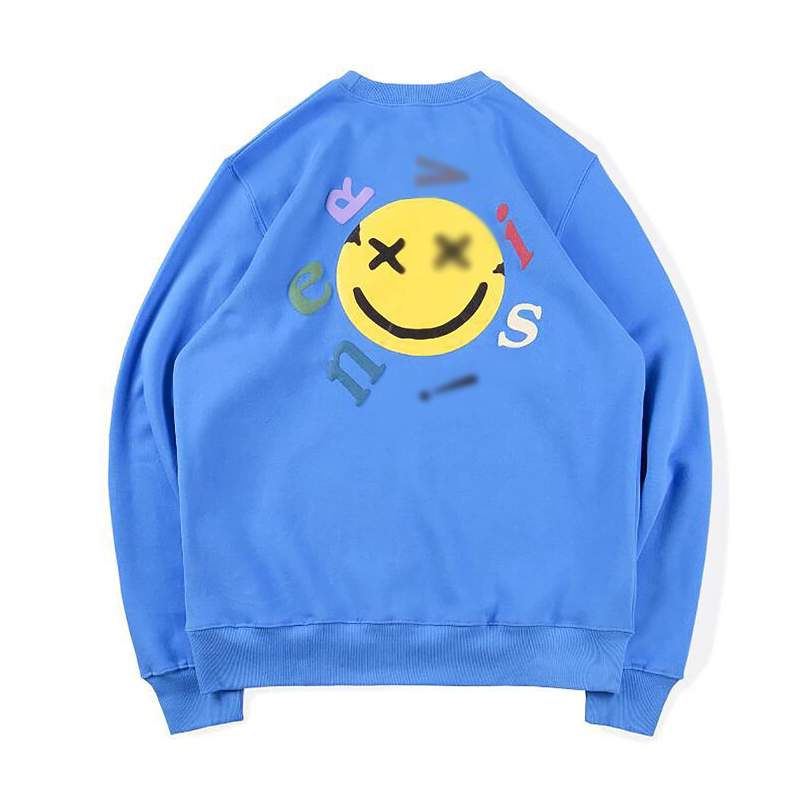 G&F Unisex Kanye Maglione Cotone Hip Hop Girocollo Appassionati Rapper Felpe con Cappuccio (Color : Blue, Size : Small)