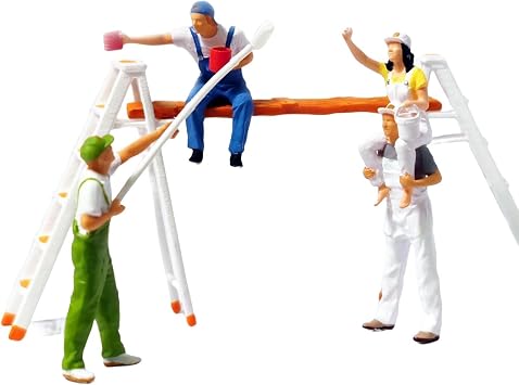 Resin 164 Scale Miniature Painter Model Figures,Tiny People Layout Micro Landscape, Table Scene Toys Accessories DIY Projects, A
