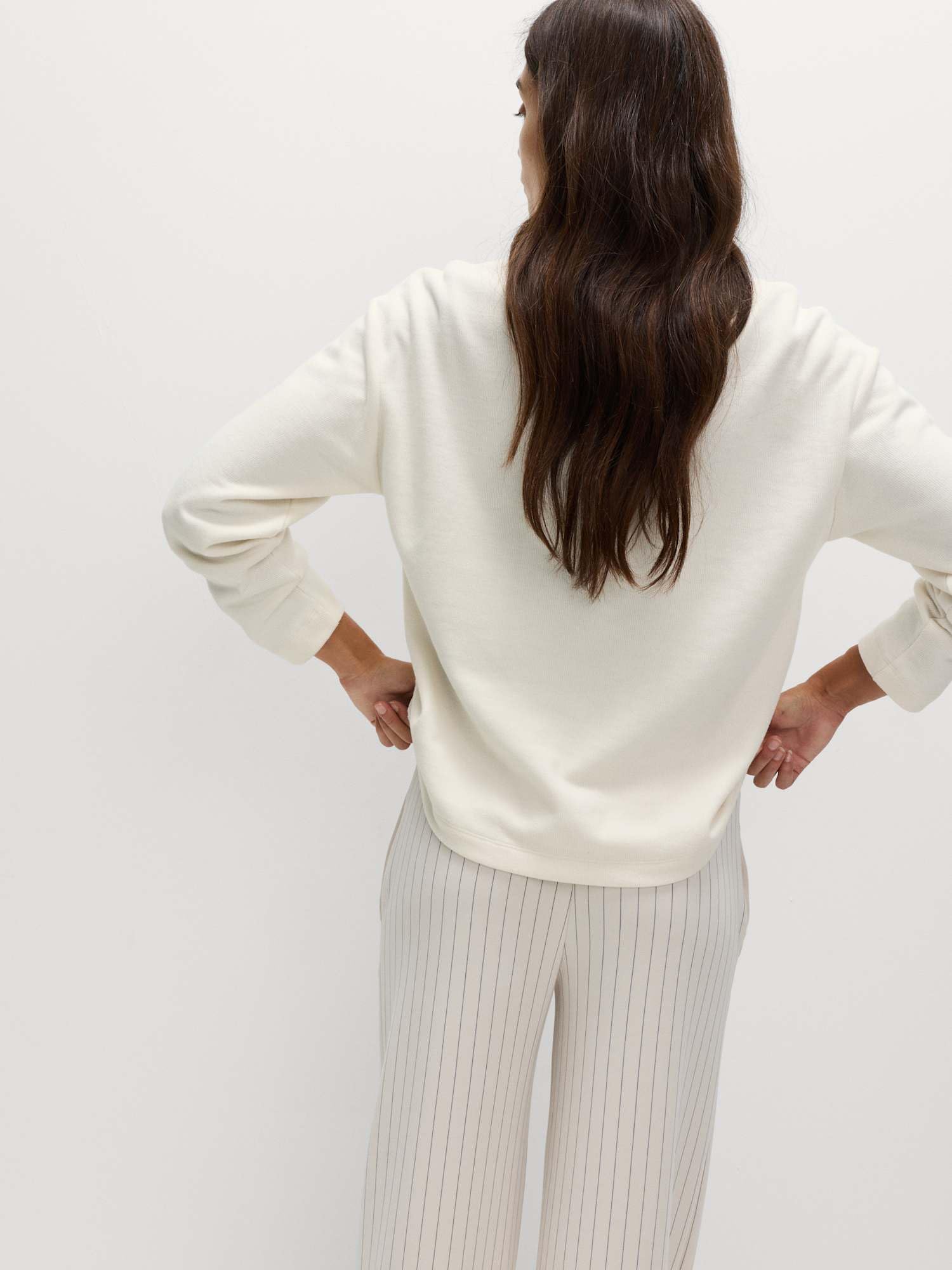 Marks & Spencer Sweatshirt Confortable Femme à Haute Teneur en Coton, Coupe Standard
